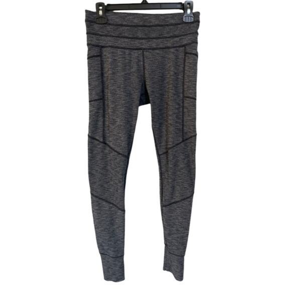 Athleta Excursion Hybrid Leggings Gray Ribbed Panels Jogger Style Size M - Picture 1 of 8